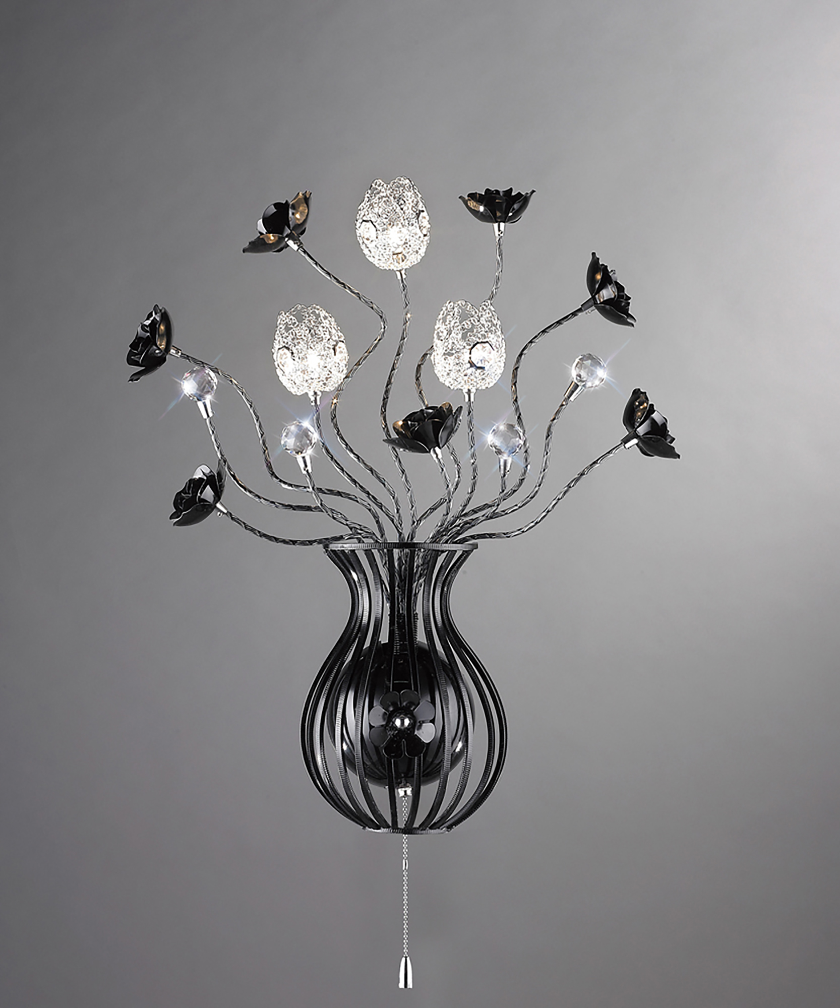 Bonita Aluminium Crystal Wall Lights Diyas Home Modern Crystal Wall Lights Bonita Aluminium Crystal Wall Lights Diyas Home Modern Crystal Wall Lights